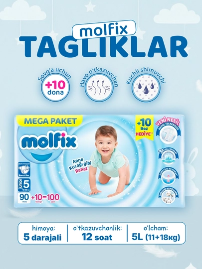 Детские подгузники Molfix Mega Paket (размеры 4, 5, 6) — OOPTOMM-MEGA-MEGA 4