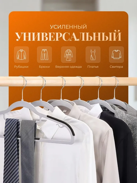 Вешалки плечики для одежды, комплект из 3 и 5-10 шт