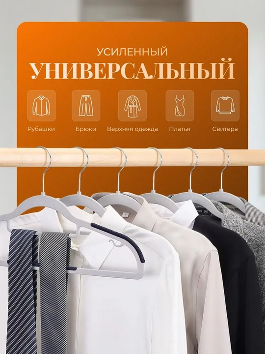 Вешалки плечики для одежды, комплект из 3 и 5-10 шт