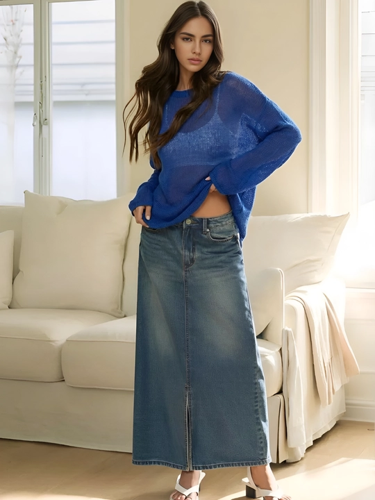 Лонгслив женский, кофта в сетку, свитер женский, oversize  для осенне - зимнего сезона