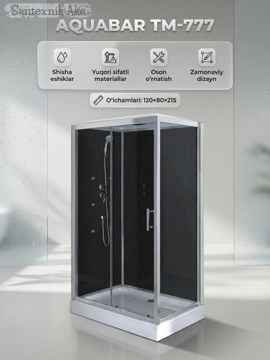 Dush kabinasi AQUABAR TM-777, 120x80x215 - 