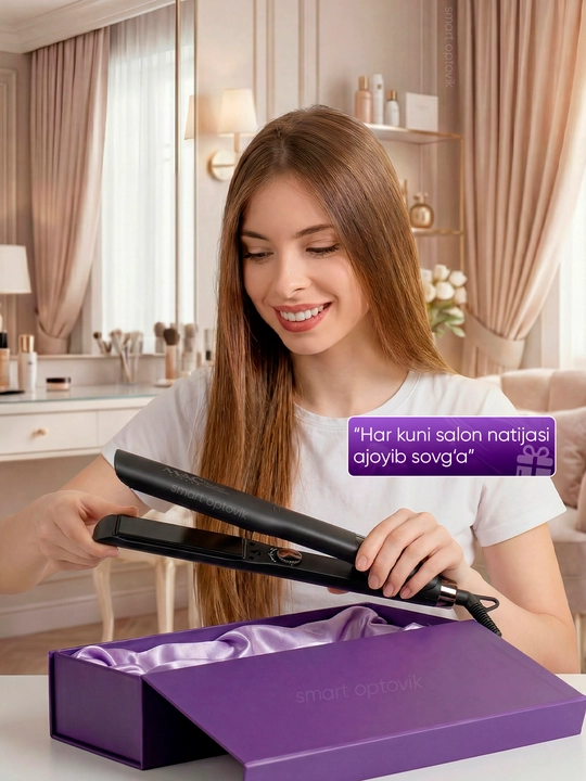 Soch dazmoli MAC Styler, soch tekislagich, titan plastinali, 6 rejim, ayollar uchun