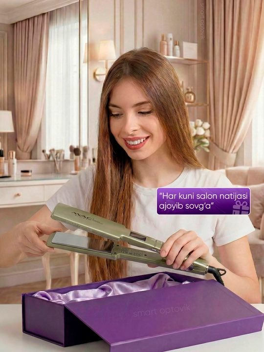 Soch dazmoli MAC Styler, soch tekislagich, titan plastinali, 6 rejim, ayollar uchun