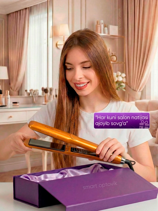 Soch dazmoli MAC Styler, soch tekislagich, titan plastinali, 6 rejim, ayollar uchun