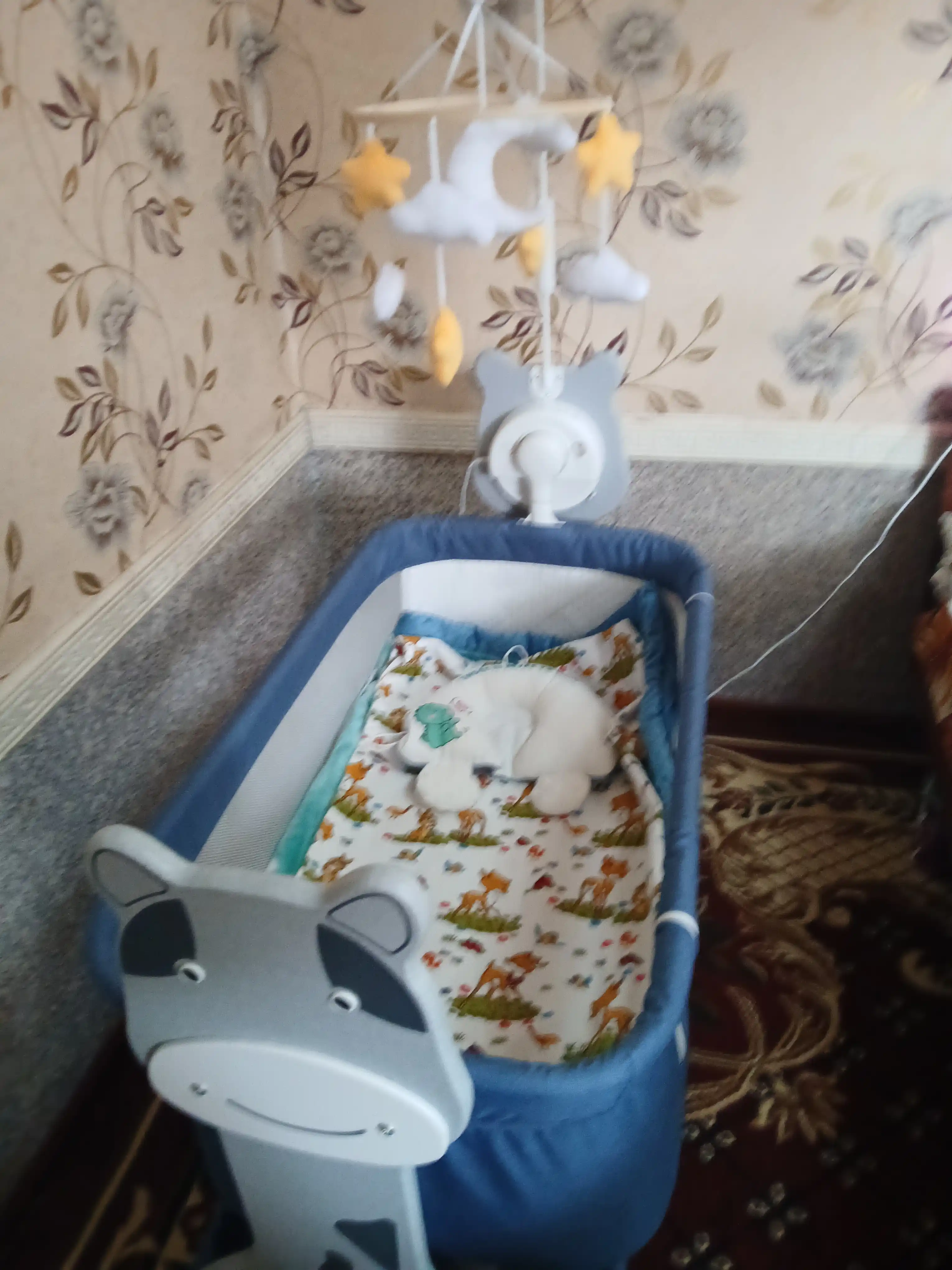 Детская кроватка приставная, люлька для новорожденных, колыбель электронная, манеж кровать