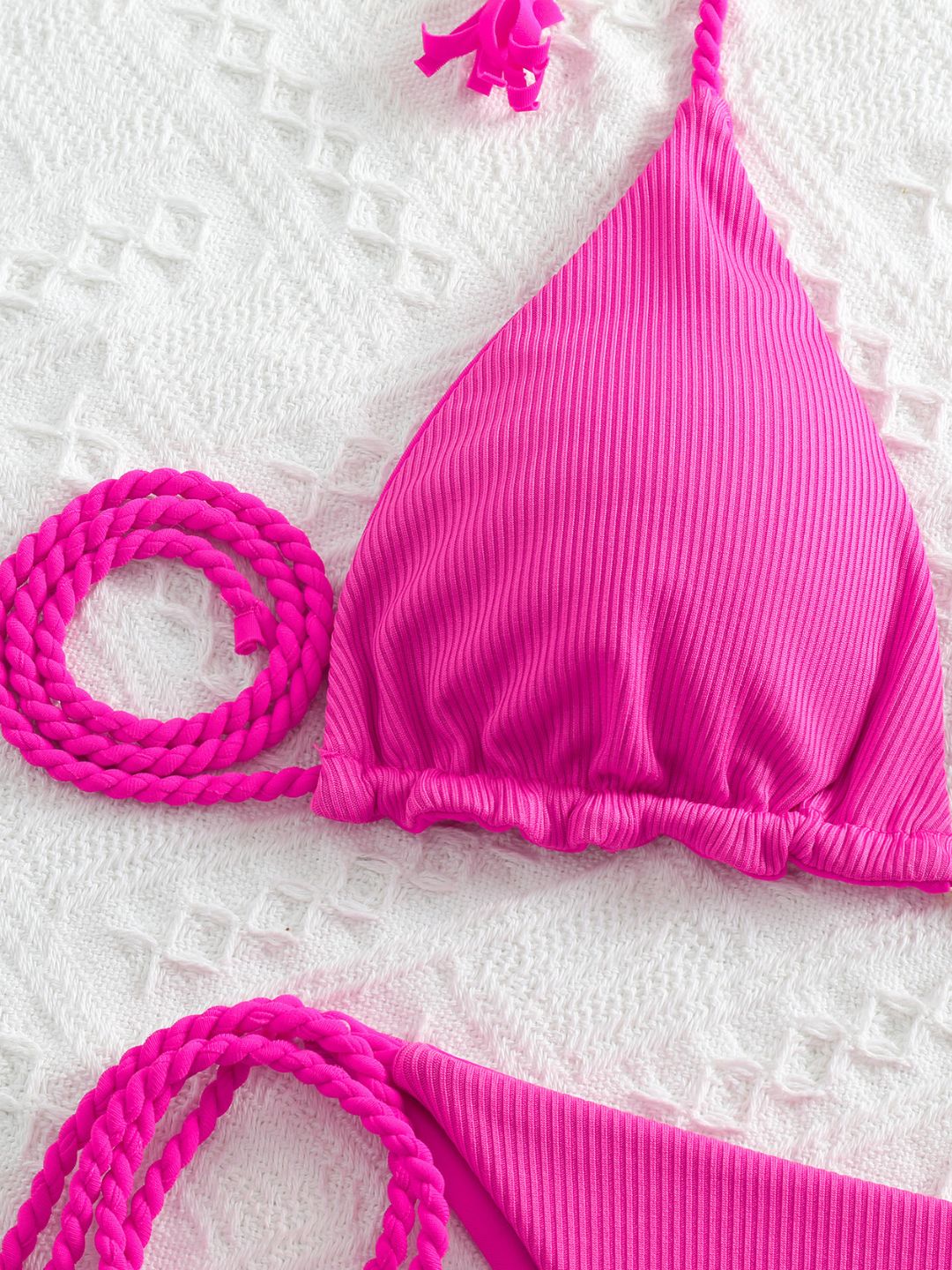 Ayollar uchun uchburchak kosali bikini, string tursiklar, alohida, 6 rangda
