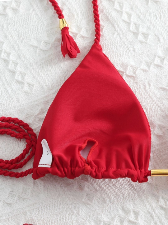 Ayollar uchun uchburchak kosali bikini, string tursiklar, alohida, 6 rangda