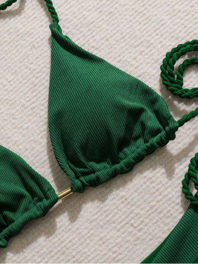 Ayollar uchun uchburchak kosali bikini, string tursiklar, alohida, 6 rangda