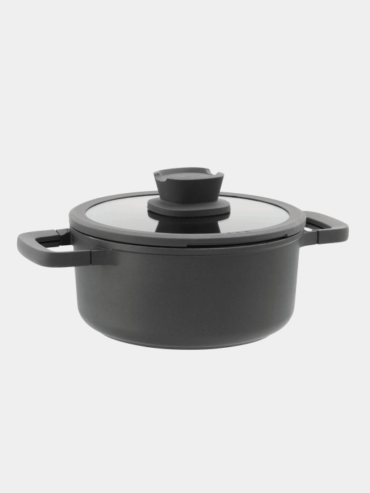 BergHOFF stone qozoni, alyuminiy, 20 sm, 2.7 l, qora anti-yondirish qoplamasi - 