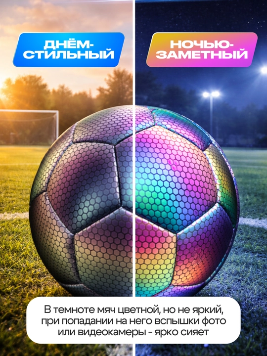 Yansıtıcı to'p, futbol, yorqin, 5 o'lcham