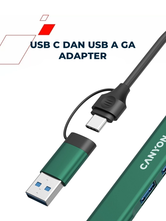 USB hub adapter CANYON DS-02, 4 port USB-Type C