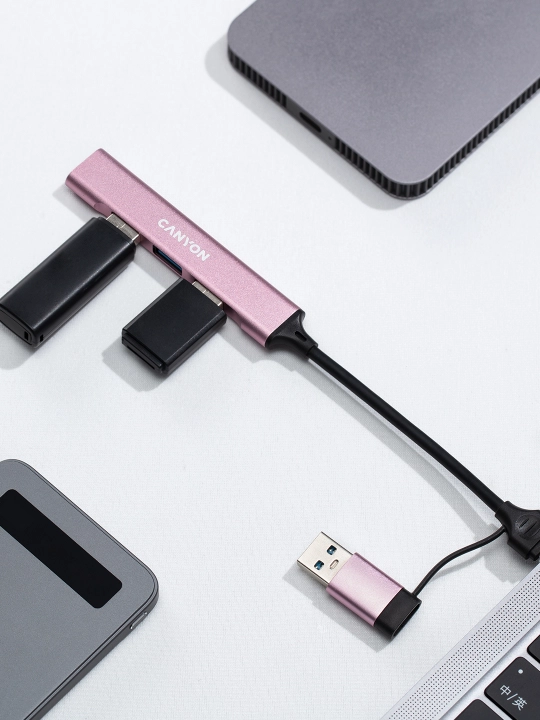 USB hub adapter CANYON DS-02, 4 port USB-Type C