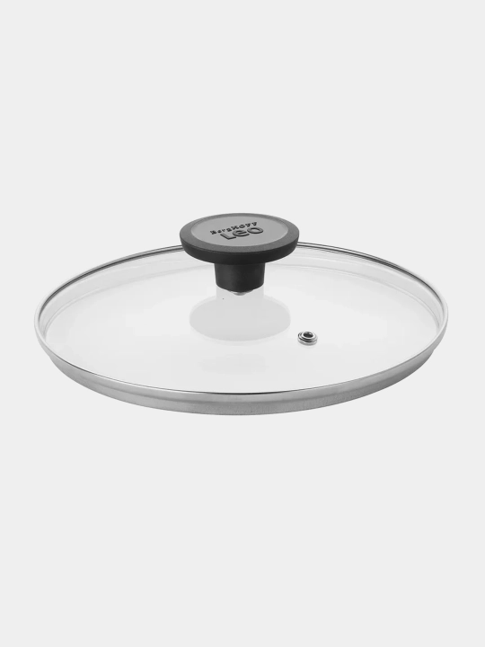 BergHOFF LEO SAGE qopqog‘i, shisha, po‘lat, diametri 20 sm, idish-tovoqlar uchun, oq