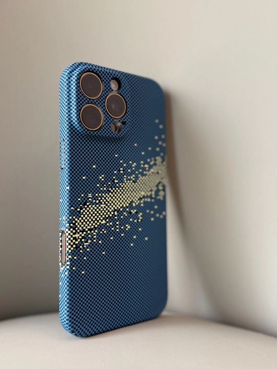 Karbon dizaynli iPhone g‘ilof – zarbaga chidamli va himoyali Case, 12-17 Pro, Pro Max - 