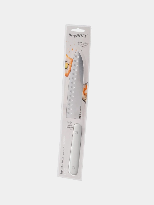 Нож сантоку BergHOFF Spirit, нержавеющая сталь, ширина лезвия, 17 см, белый