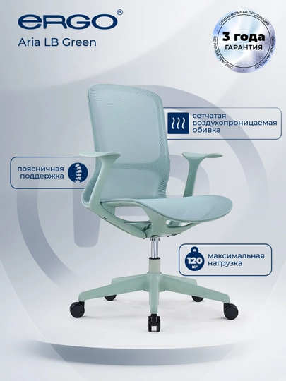 Офисное кресло ERGO Aria LB Green — ERGOMEB-ARIAGREEN