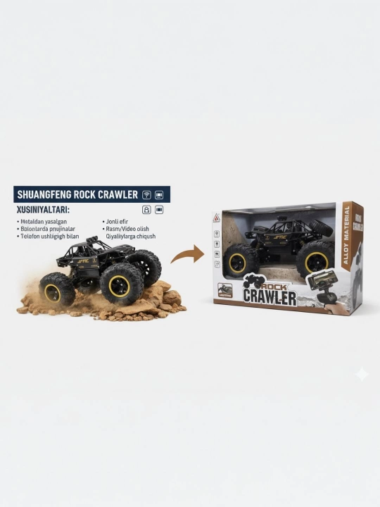 Masofadan boshqariladigan "Rock Crawler" yo'ltanlamas avtomobili