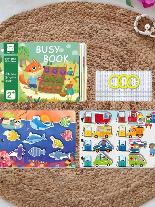 Busy book – rivojlantiruvchi o‘yin kitobi 2+ / 3+ - 