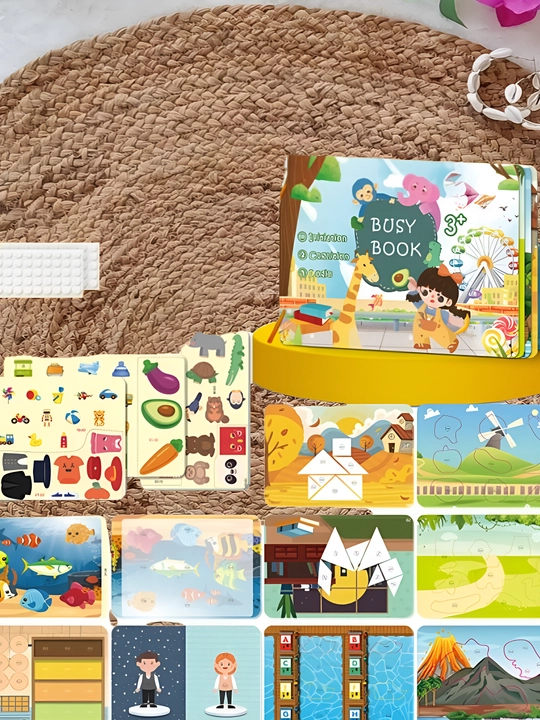 Busy book – rivojlantiruvchi o‘yin kitobi 2+ / 3+