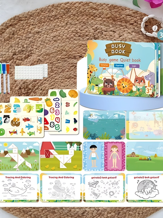 Busy book – rivojlantiruvchi o‘yin kitobi 2+ / 3+
