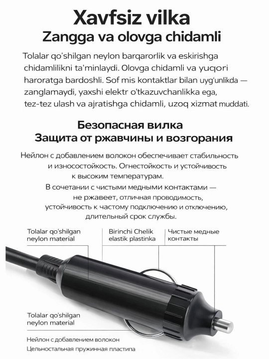 Автоинвертор 12V/24V → 220V 100W/200W с USB и Type-C, для авто