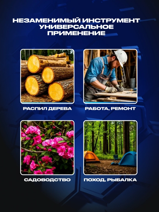 Аккумуляторная цепная пила СЛАВМАШ C4808-2B, 48V, скорость цепи 9 м/с, шина 8,шаг цепи 1/4