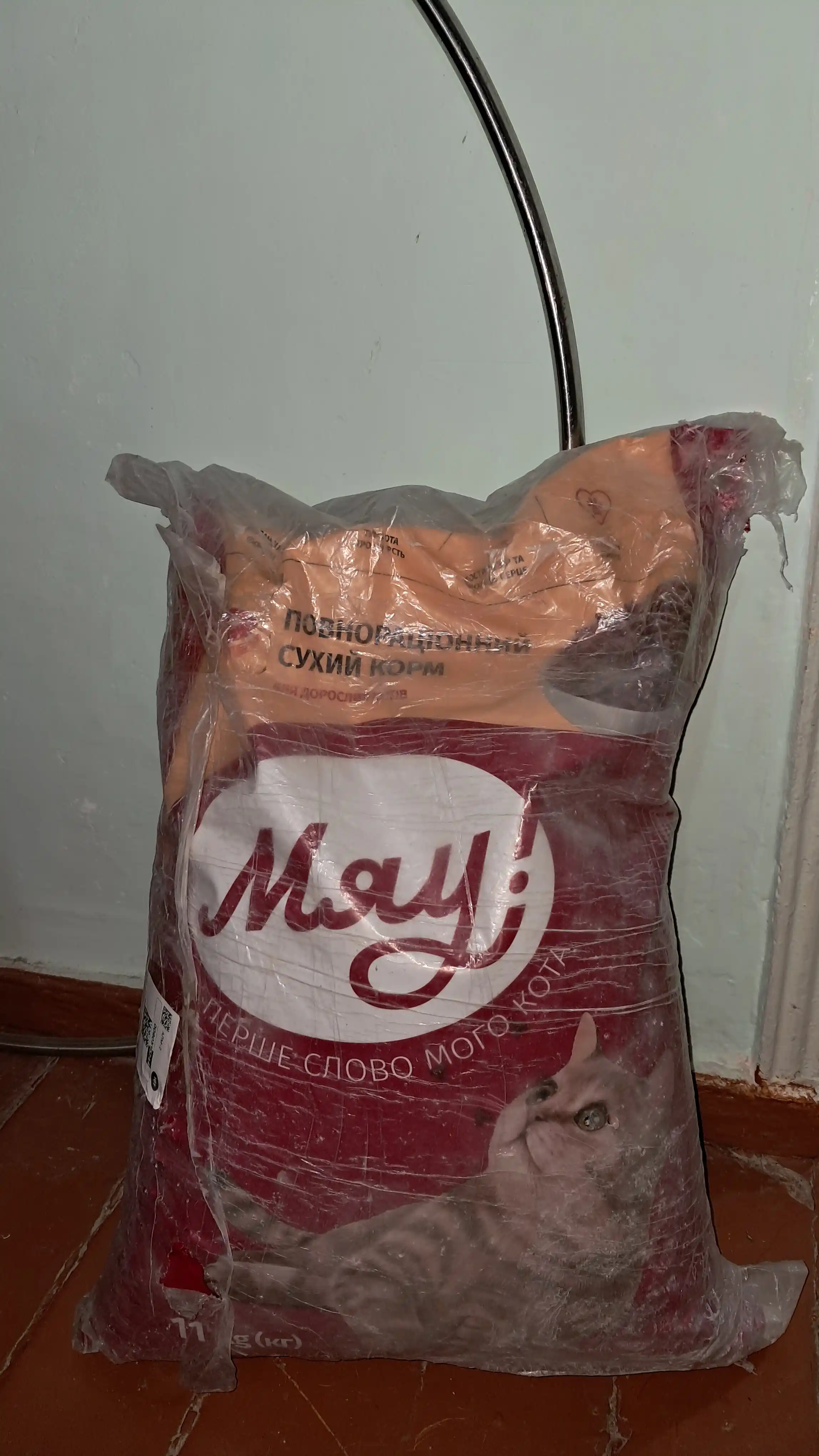 Мяу сухой корм для кошек, с мясом, 11 кг