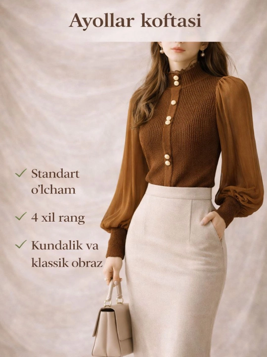 Ayollar svitеrlari, bahor uchun, standart o'chamda, ish, o'qish va ofis uchun, Xitoy