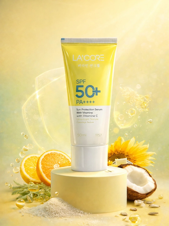 LA'CORE Витамин С Sun Protection Serum, SPF 50+ PA+++, солнцезащитный крем, 50 мл