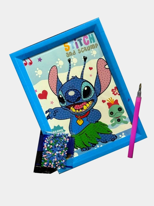 Stitch, La bubu, Hello kitty Almazli mozaika