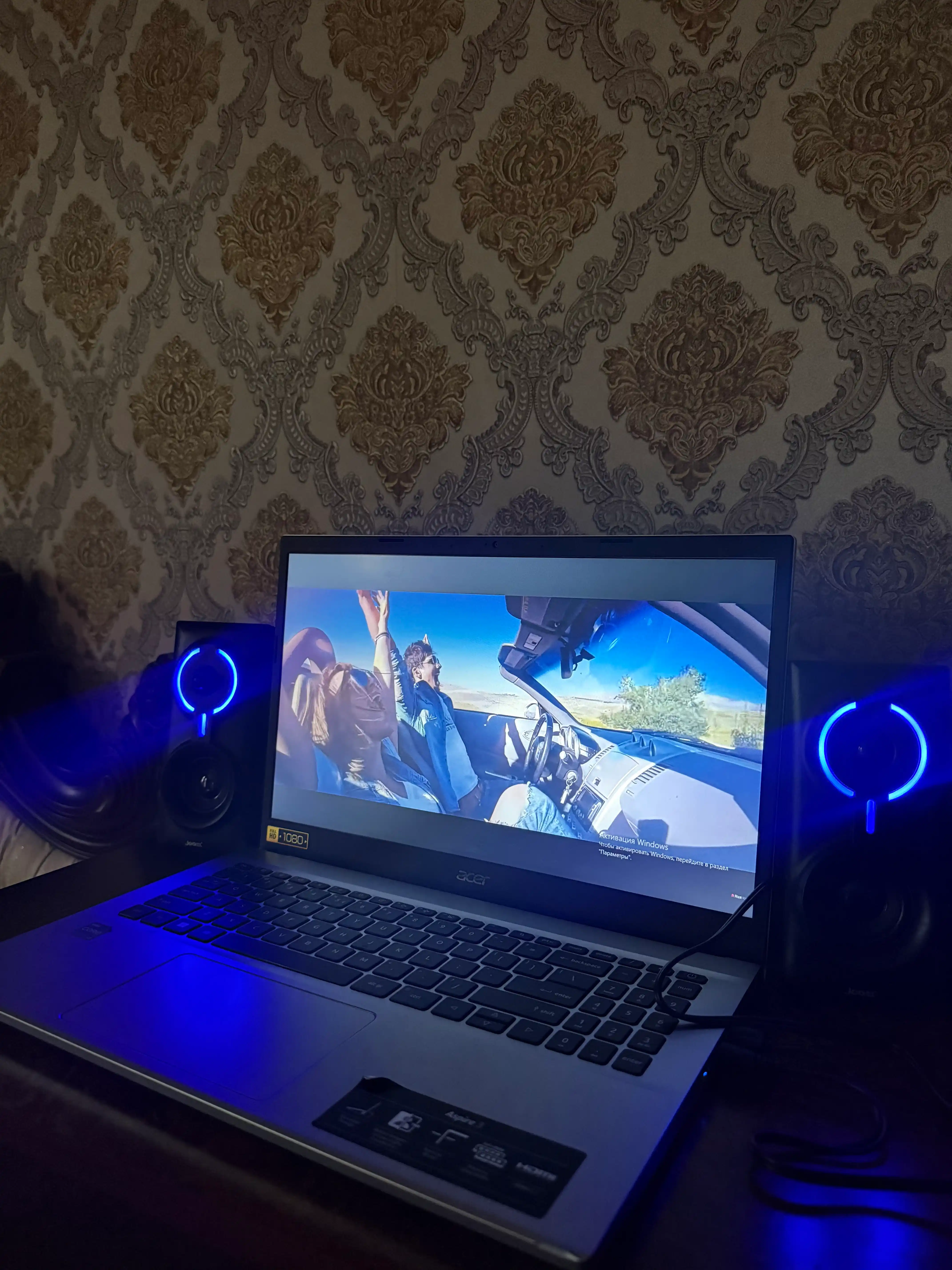 Колонка для компьютера и ноутбука, сабвуфер с подсветкой RGB, для офиса и для геймеров