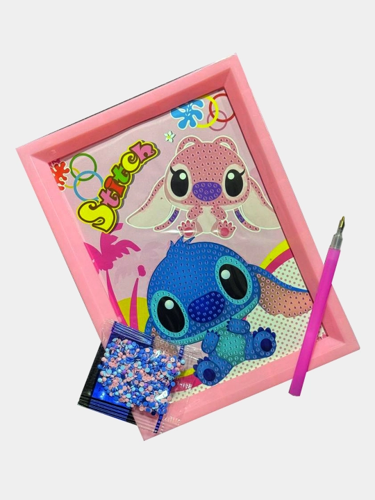 Almazli mozaika Stitch, La bubu, Hello kitty