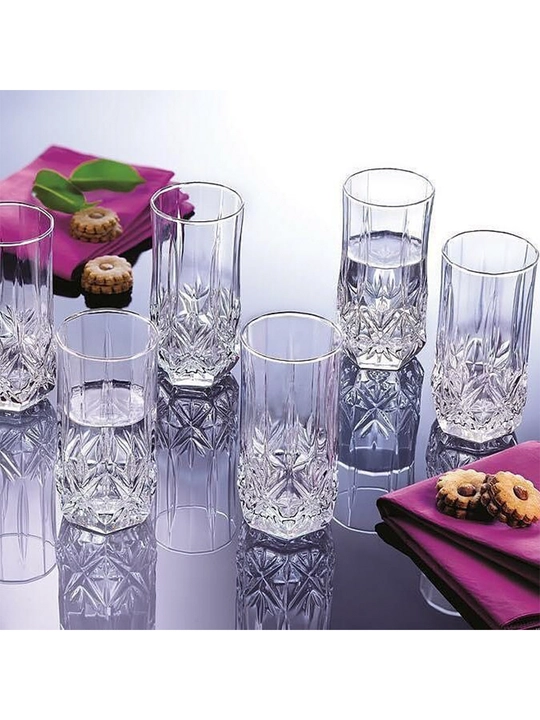 Luminarc BRIGHTON 7 dona shisha ichimlik to‘plami (6 ta stakan + 1 ta grafın)