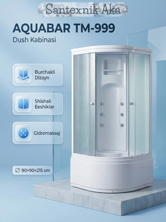 Dush kabinasi AQUABAR TM-999. 90x90x215 - 