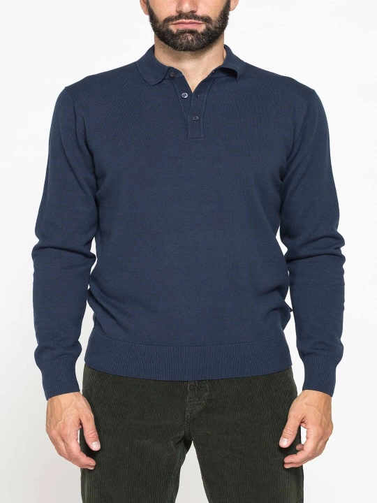 Джемпер мужской с воротником поло Carrera Jeans, 100% хлопок, Италия - 