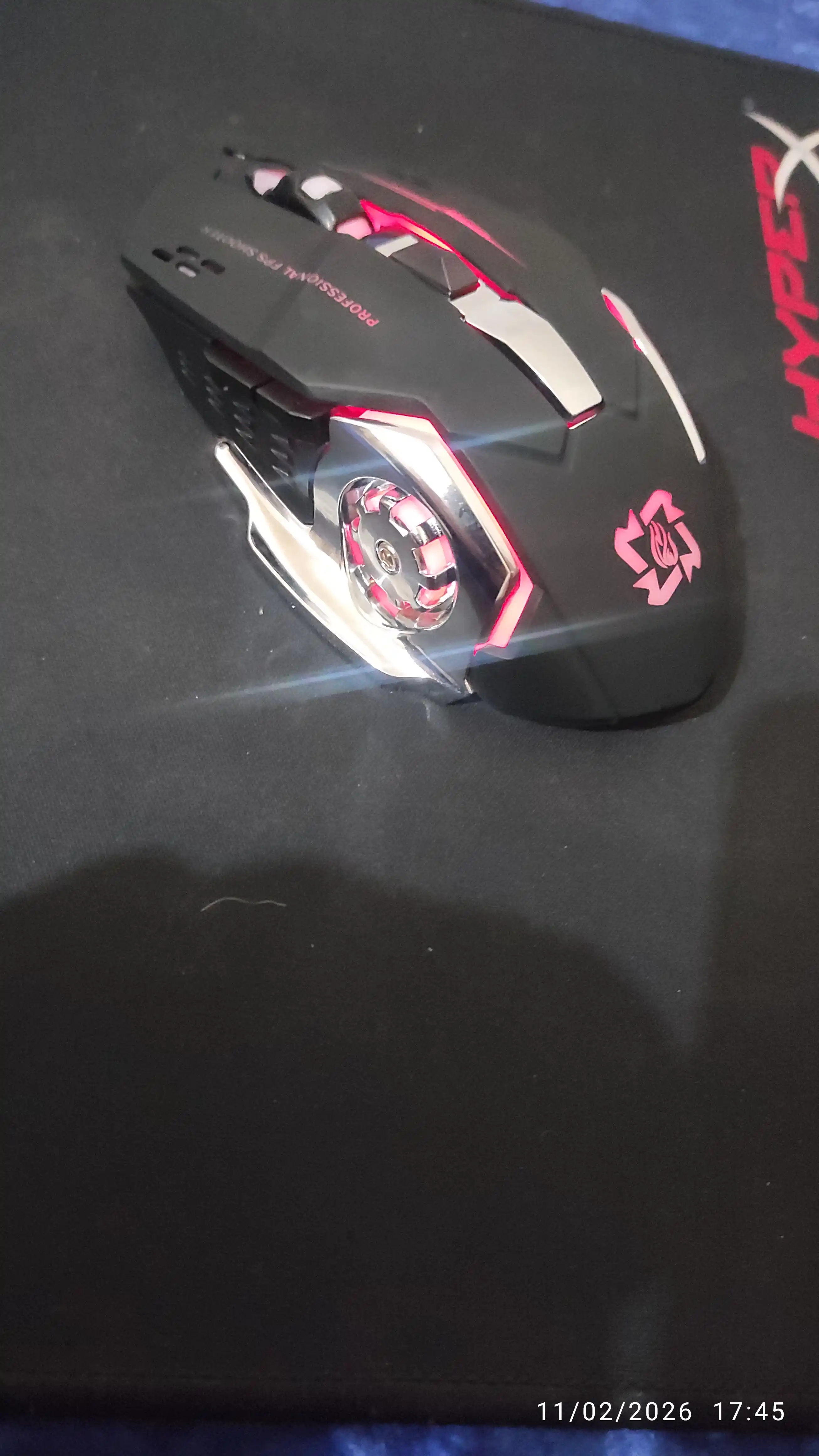 O‘yinlar va ofis uchun mos simsiz sichqoncha, RGB LED bilan har bir dyuymda 3200 nuqta