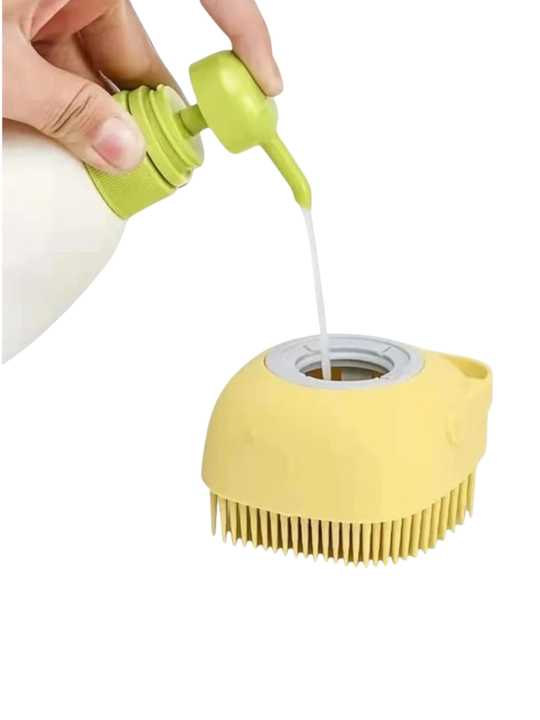 Dispenserli silikon mochalka, dush massaj cho'tkasi, peeling, bolalar va kattalar uchun