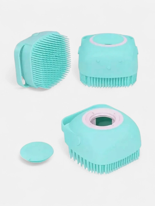Dispenserli silikon mochalka, dush massaj cho'tkasi, peeling, bolalar va kattalar uchun
