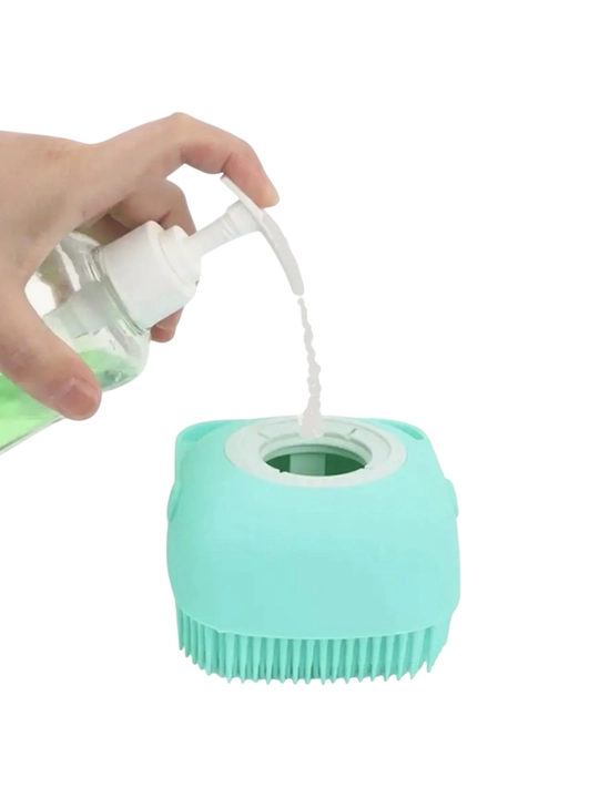 Dispenserli silikon mochalka, dush massaj cho'tkasi, peeling, bolalar va kattalar uchun
