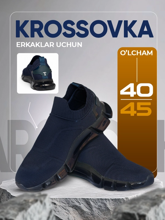 Krossovkalar erkaklar uchun Tods, o‘lchami 40-45, 1 razmer katta olish tavsiya etiladi