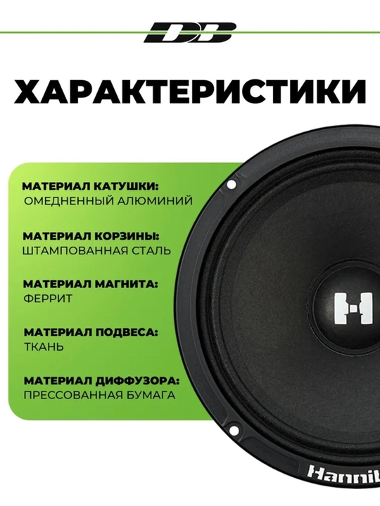 Avtomobil kolonkalari 16,5 sm Deaf Bonce Hannibal HM-6E PRO / Alphard karnaylari