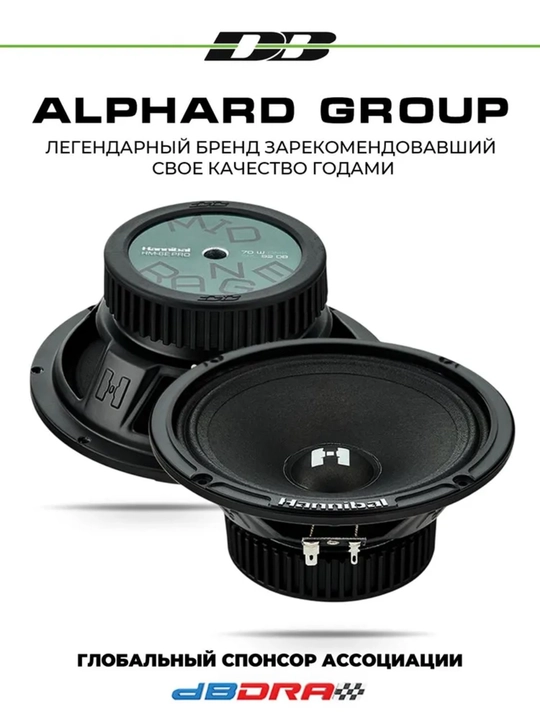 Avtomobil kolonkalari 16,5 sm Deaf Bonce Hannibal HM-6E PRO / Alphard karnaylari