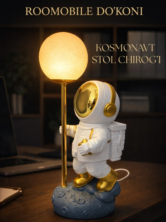 Kosmonavt stol chirog‘i, stol lampasi, kosmonavt gipsdan yasalgan - 