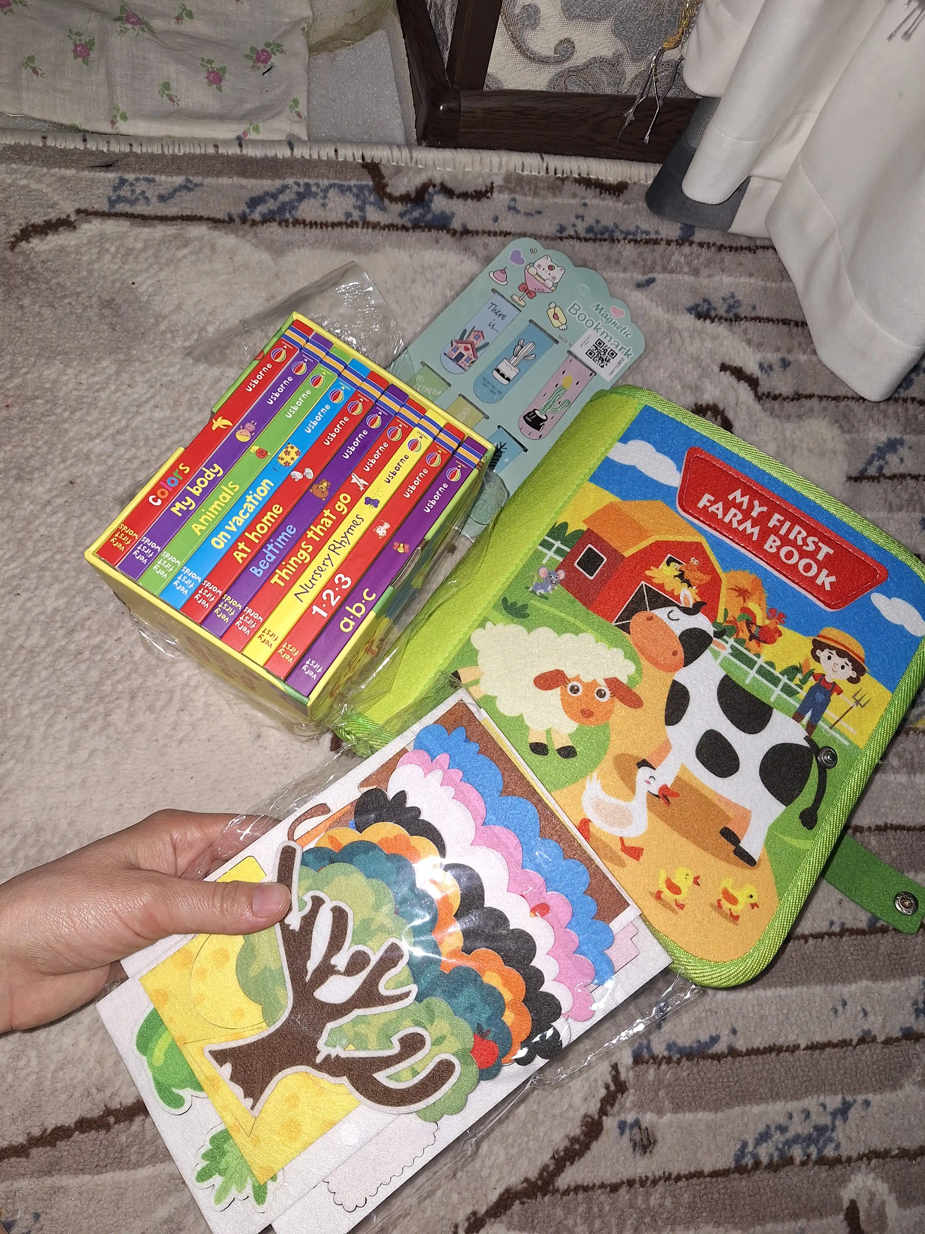 Ingiliz tilini o'rgatish uchun Usborne kitobi, qattiq muqovali bolalar kitoblari, 10 dona