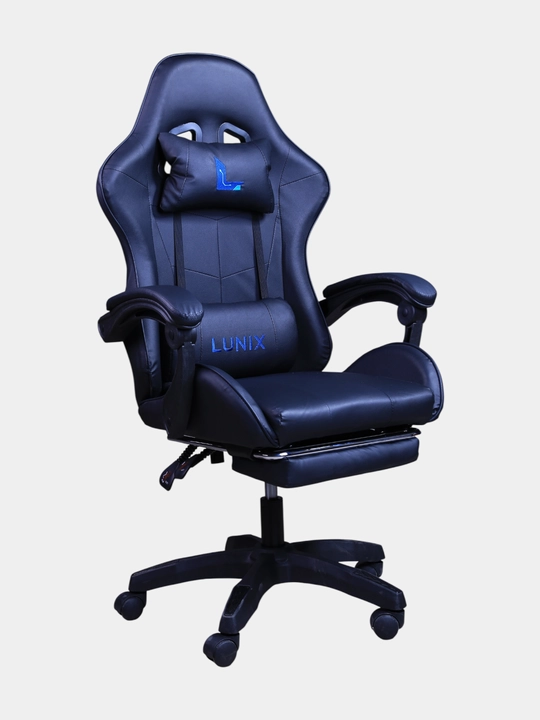 Gaming kreslo Lunix, kompyuter va ofis uchun, oyoq qo'ygichli o'rindiq