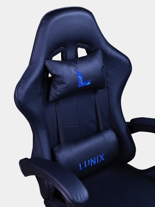 Gaming kreslo Lunix, kompyuter va ofis uchun, oyoq qo'ygichli o'rindiq