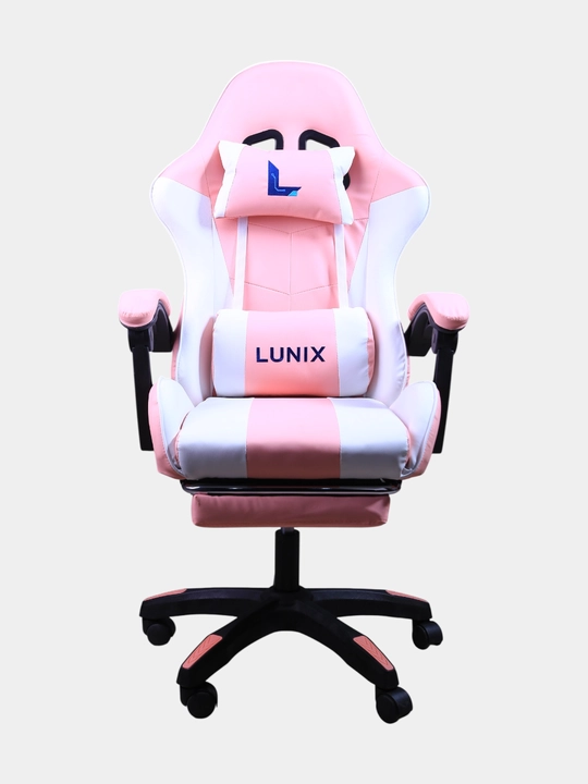 Gaming kreslo Lunix, kompyuter va ofis uchun, oyoq qo'ygichli o'rindiq