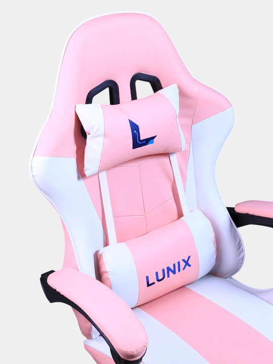 Gaming kreslo Lunix, kompyuter va ofis uchun, oyoq qo'ygichli o'rindiq