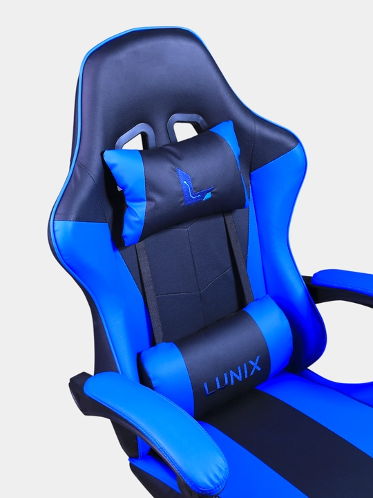 Gaming kreslo Lunix, kompyuter va ofis uchun, oyoq qo'ygichli o'rindiq