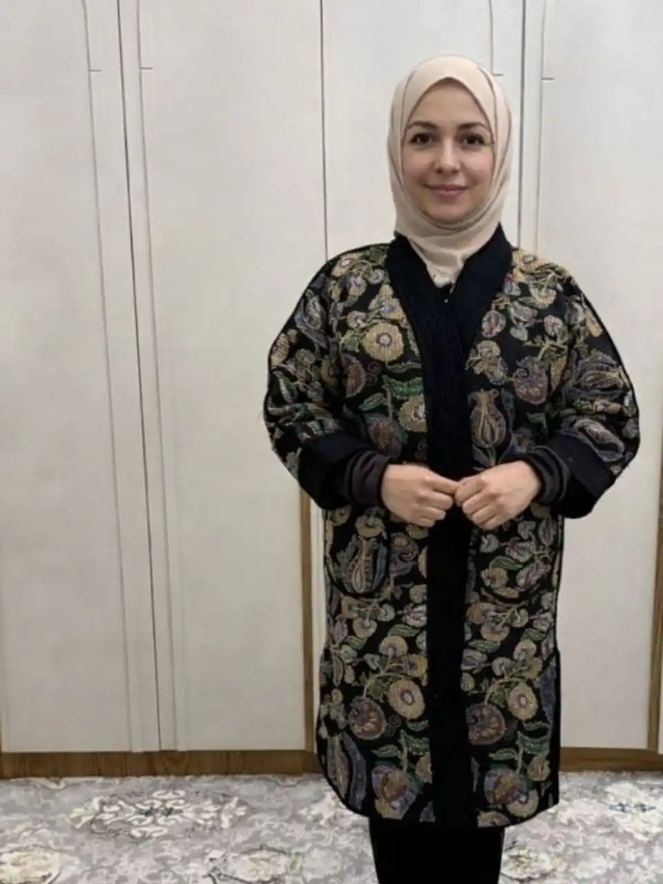 Чапан национальный, из панбархата и поплин, для подарка, хлопковый кардиган, абая, все размеры